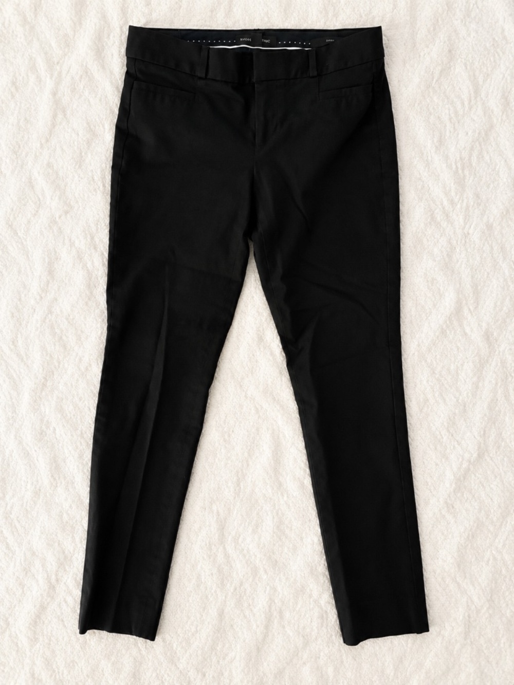SLOAN Black Stretch Slim Straight Ankle Trousers Pants Size 0